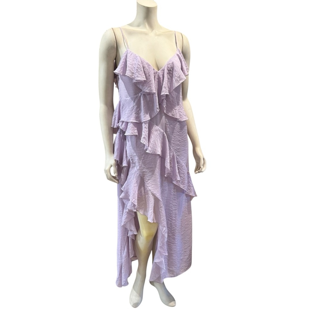 H&M Lavender Ruffle Flounced Maxi Dress